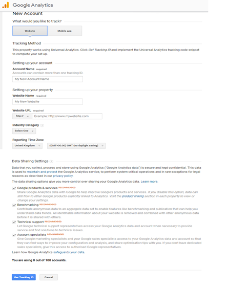 Set Up your Google Analytics account
